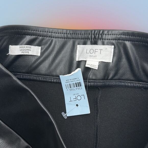 LOFT Metallic Gray Leggings - Picture 3 of 4